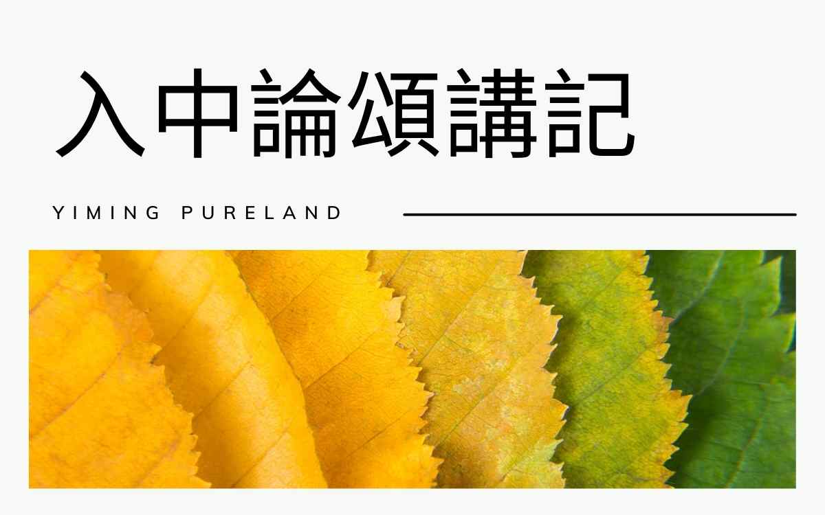 入中论颂讲记