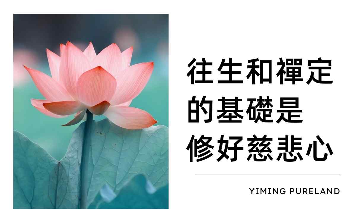 往生和禅定的基础是修好慈悲心