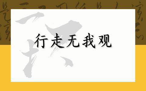 行走无我观