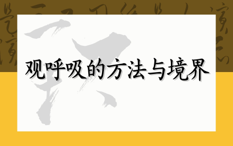 观呼吸的方法与境界