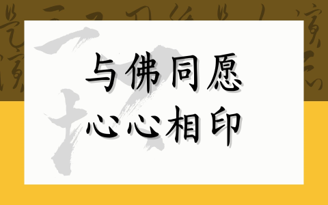 与佛同愿 心心相印 